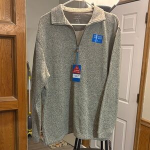 Izod Men's Heather Gray Zip-Up Sweater